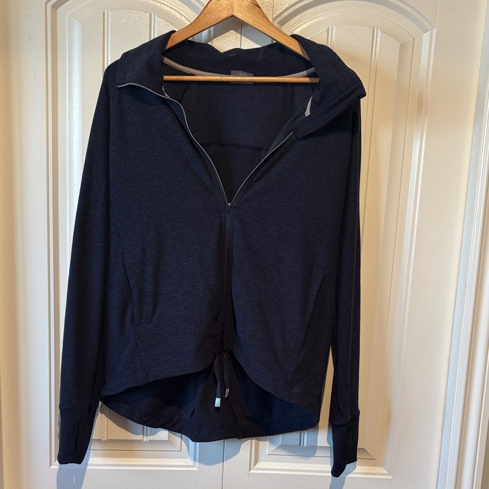 Shambala Navy Zip-Up Women's Hoodie